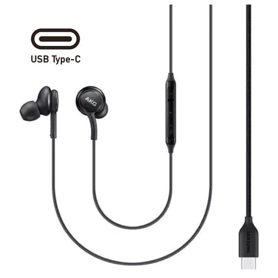 Cargador USB-C 25W+ Auricular AKG USB-C Samsung Pack Negro