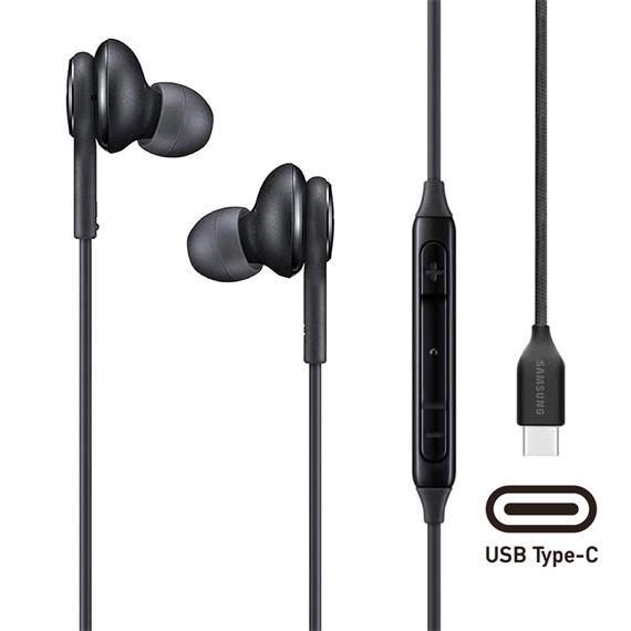 Cargador USB-C 25W+ Auricular AKG USB-C Samsung Pack Negro