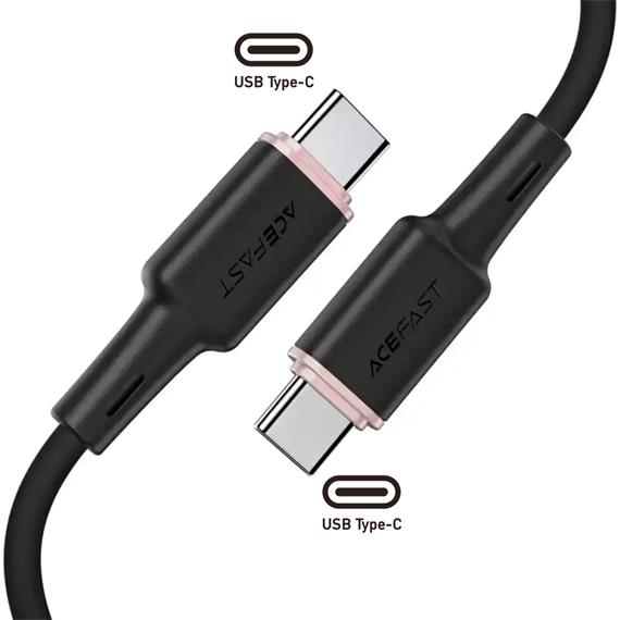 Cable USB-C a USB-C Acefast C2-03 60W Silicona 1.2 metros Negro