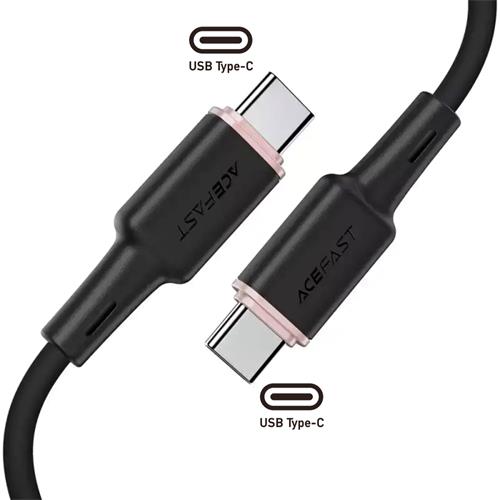 Cable USB-C a USB-C Acefast C2-03 60W Silicona 1.2 metros Negro