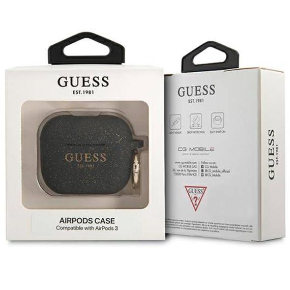 Guess GUS3SGGEK Airpods 3 Cover Negro Silicona