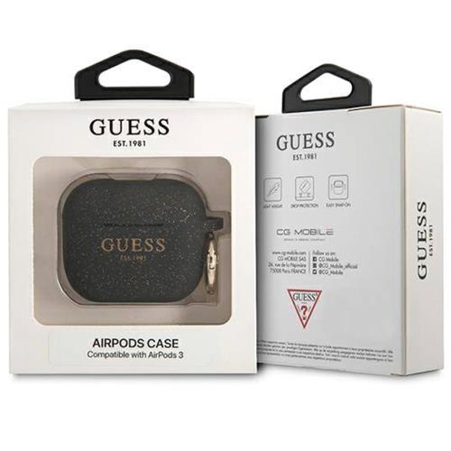 Guess GUS3SGGEK Airpods 3 Cover Negro Silicona