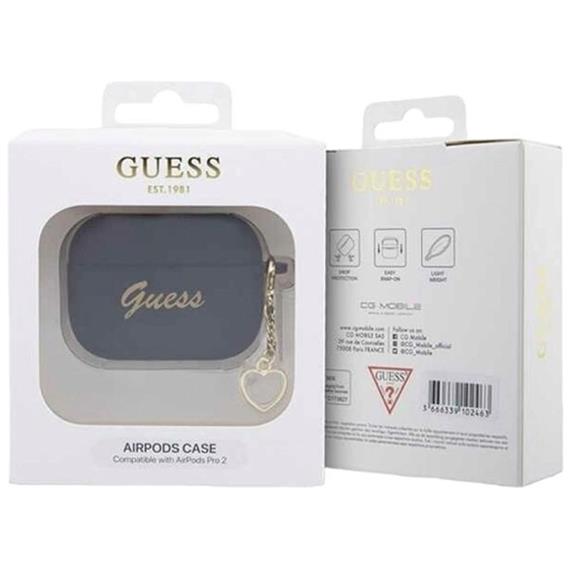 Guess GUAP2LSCHSK Airpods Pro 2 Cover Black Silicone