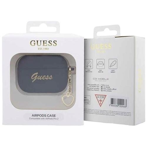 Guess GUAP2LSCHSK Airpods Pro 2 Cover Black Silicone
