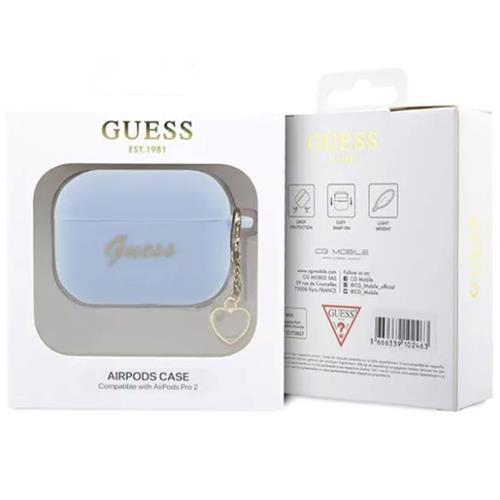 Guess GUAP2LSCHSB AirPods Pro 2 22/23 Cover Blue Silicon