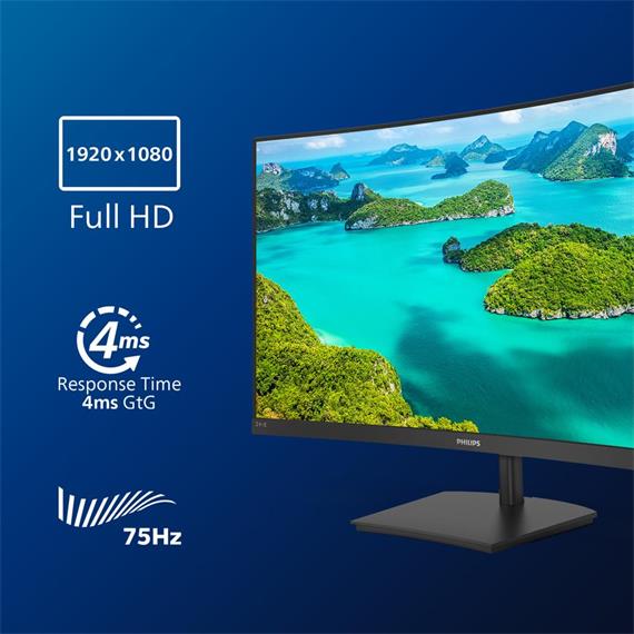 Monitor Curvo 23.6" Philips 241E1SCA Gaming 2000:1 Full HD