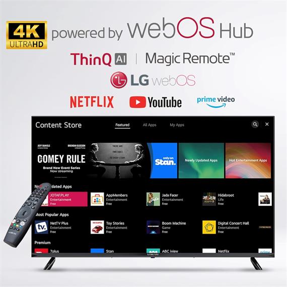Televisor 50" STREAM SYSTEM 4K Smart TV WebOs by LG con Magic Remote