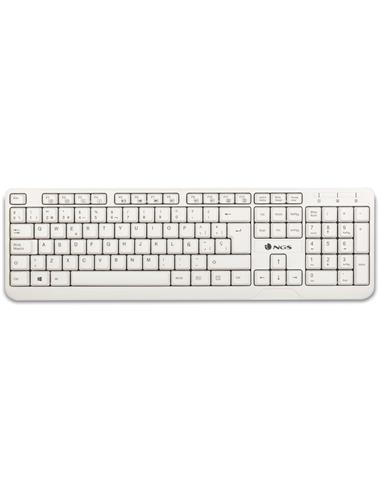 TECLADO NGS SPIKE CON CABLE BLANCO