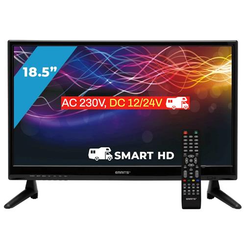 Televisor 18.5" Emmits D-Led Dvb-T2 Smart TV Android 11 [12 Voltios]