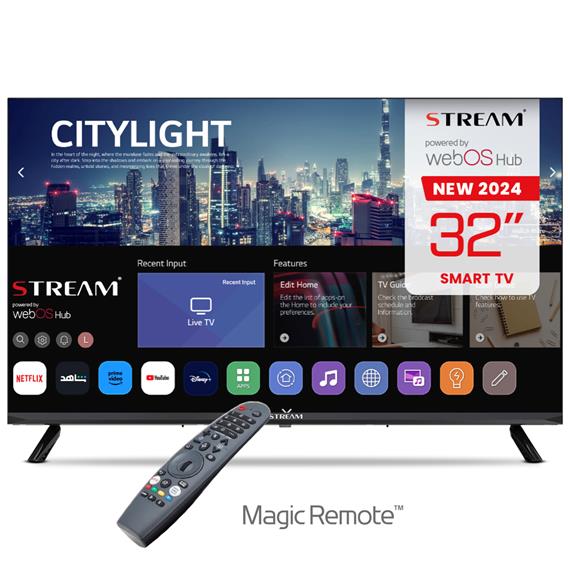 Televisor 32" STREAM SYSTEM HD Smart Tv LG WebOS + Magic Remote