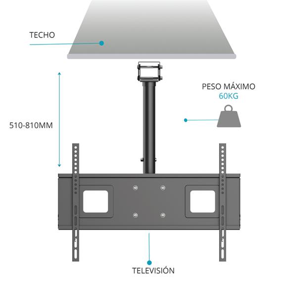 TM Soporte Led/Lcd Techo 32" a 65" (TMSLC411)