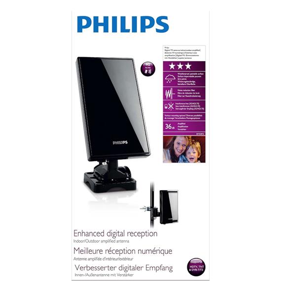 Philips SDV5228/12 Antena Amplificadora TV (36 db HDTV/UHF/VHF/FM)