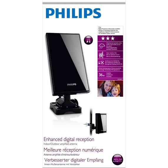 Philips SDV5228/12 Antena Amplificadora TV (36 db HDTV/UHF/VHF/FM)