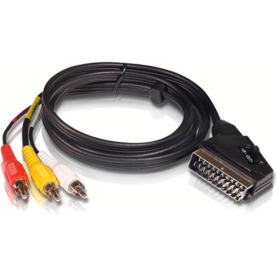 Philips SWV2255W/10 Cable Euroconector a RCA 1.5m