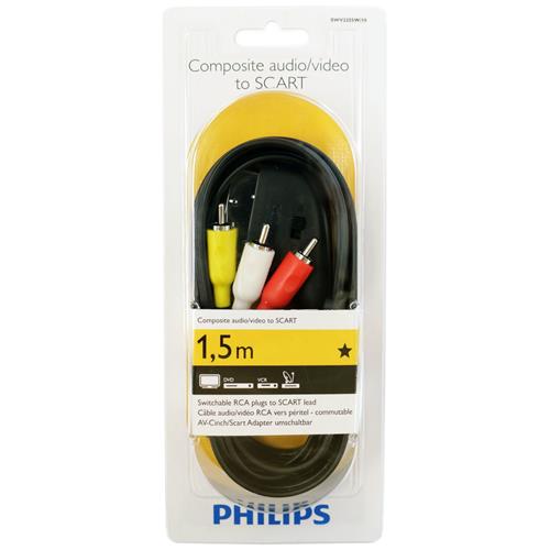 Philips SWV2255W/10 Cable Euroconector a RCA 1.5m