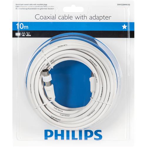 Philips SWV2204W/10 Cable Antena Coaxial TV 10 metros