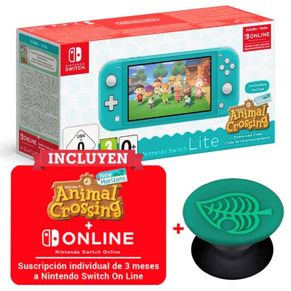 Nintendo Switch Lite + Animal Crossing + 3 meses Nintendo Online