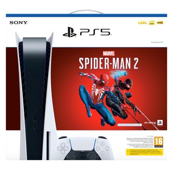 Sony Consola PlayStation 5 Edicion Disco con juego Spider Man 2