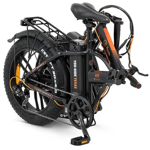 Youin BK1200 Bicicleta Ride Texas 20" Fat Ebike Negra