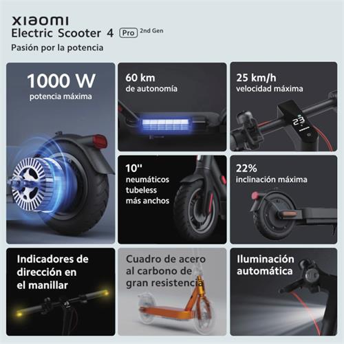 Xiaomi Mi Electric Scooter 4 Pro (2ª Generación) 400W 60Km Autonomía