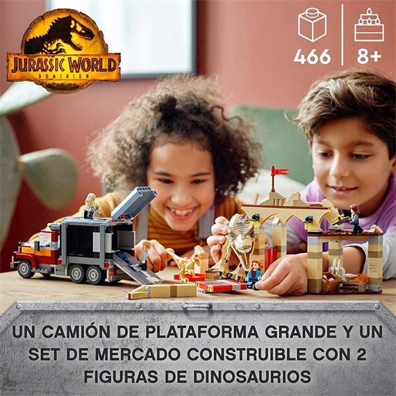 LEGO 76948 Fuga de los Dinosaurios T.Rex y Atrocirraptor