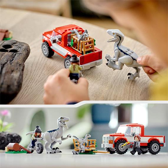 LEGO 76946 Captura de los Velociraptores Bue y Beta