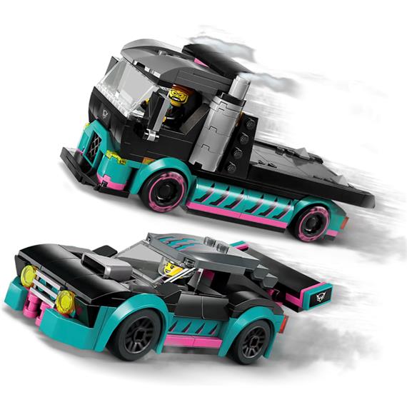 LEGO 60406 Coche de Carreras y Camión de Transporte