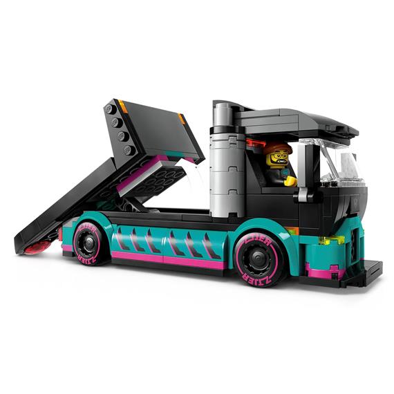 LEGO 60406 Coche de Carreras y Camión de Transporte