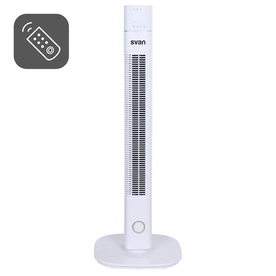 Svan SVVE02360TR Ventilador Torre 36 60W Display Blanco con Mando 3V