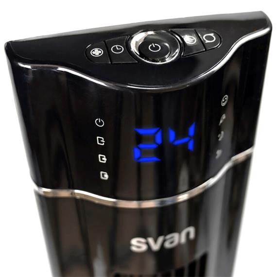 Svan SVVE02420TR Ventilador Torre 42 60W Display Negro con Mando 3V