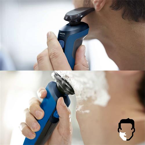 Philips Afeitadora S5466/17 Wet & Dry con Cortapatillas