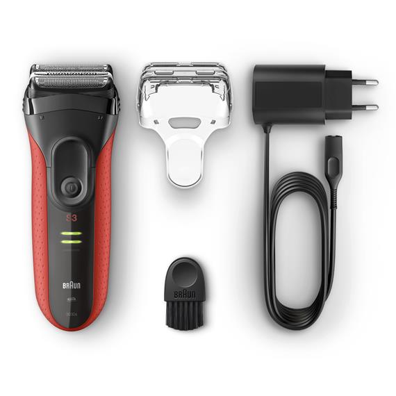 Braun Afeitadora Series3  3030s Negra/Rojo