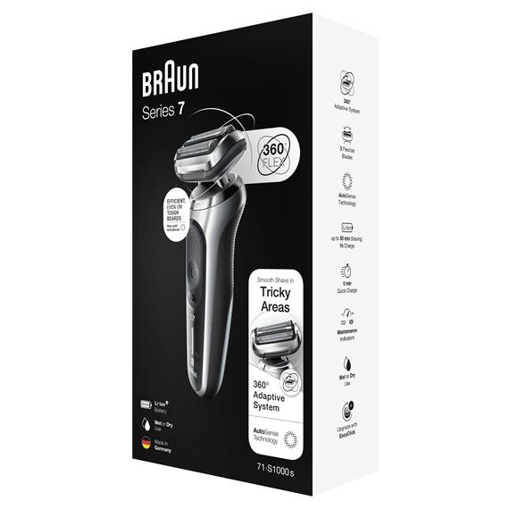 Braun Afeitadora Serie 7 71-S1000s Wet & Dry 360 Flex