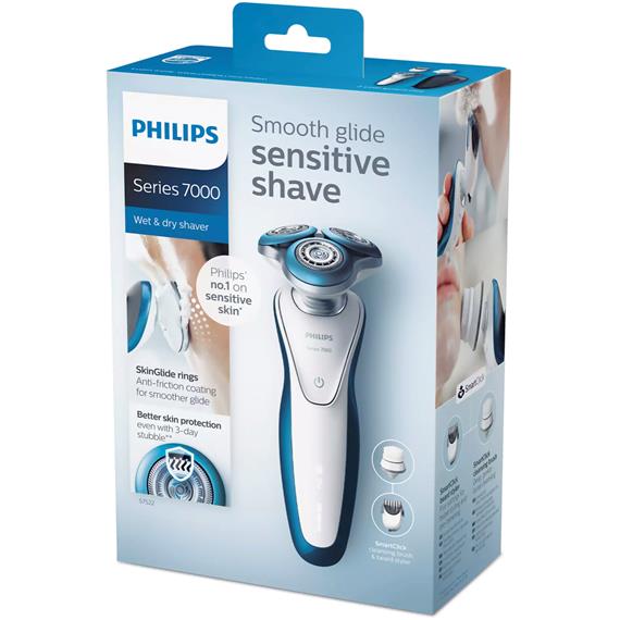 Philips Afeitadora S7522/50 SkinGlide Wet & Dry con Accesorios