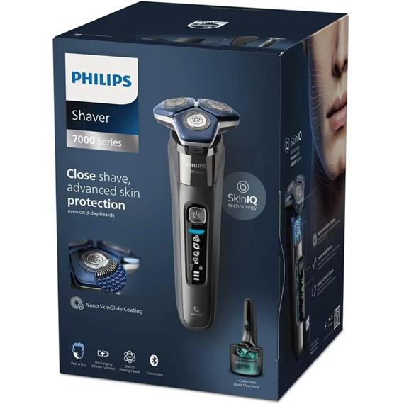 Philips Afeitadora S7887/55 para Seco y Mojado SkinIQ con Base de limpieza