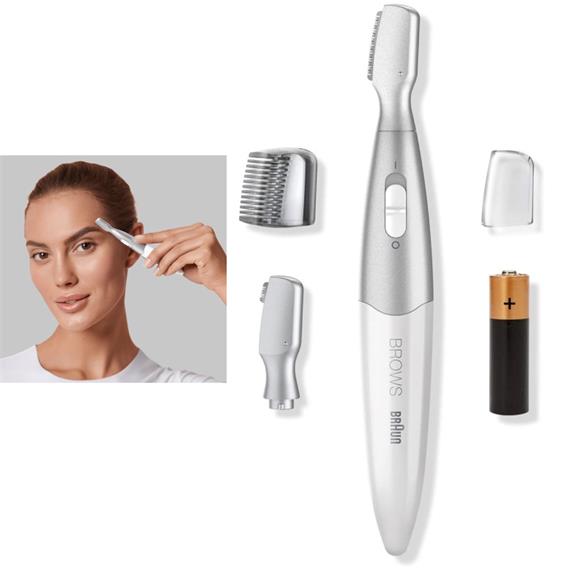 Braun FG1106 Recortadora Facial de Precisión Inalámbrica Blanca
