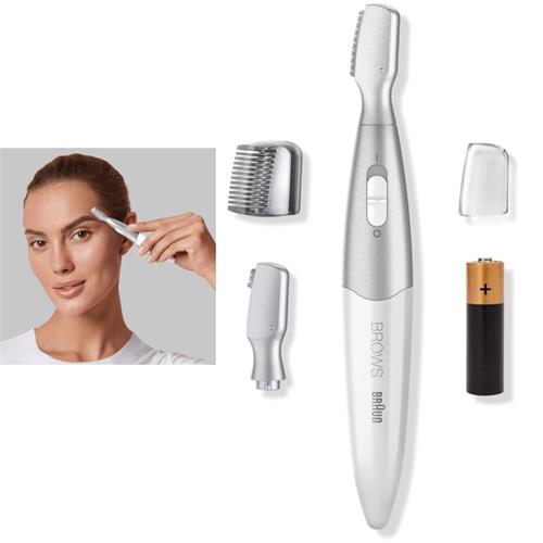 Braun FG1106 Recortadora Facial de Precisión Inalámbrica Blanca