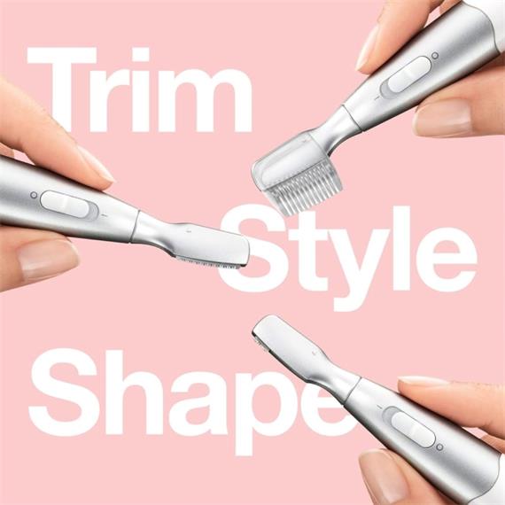 Braun FG1106 Recortadora Facial de Precisión Inalámbrica Blanca