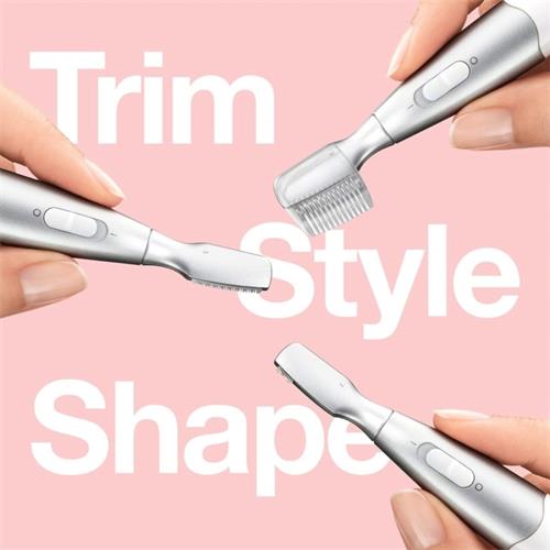 Braun FG1106 Recortadora Facial de Precisión Inalámbrica Blanca