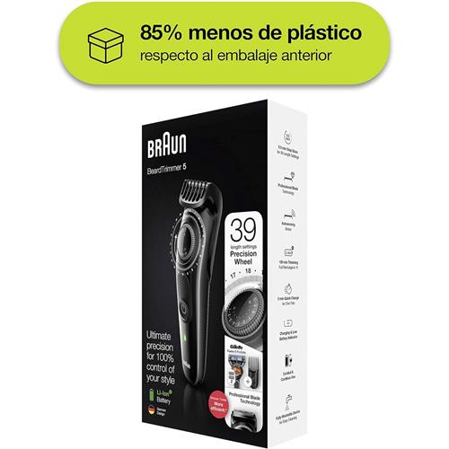 Braun BT5242 Recortadora de Barba Recargable con 39 Tamaños de corte