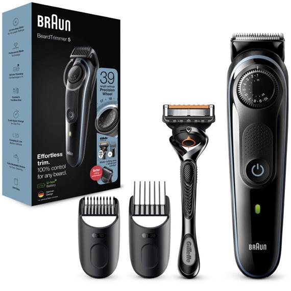 Braun BT5341 Recortadora de Barba Recargable con 39 tamaños de corte