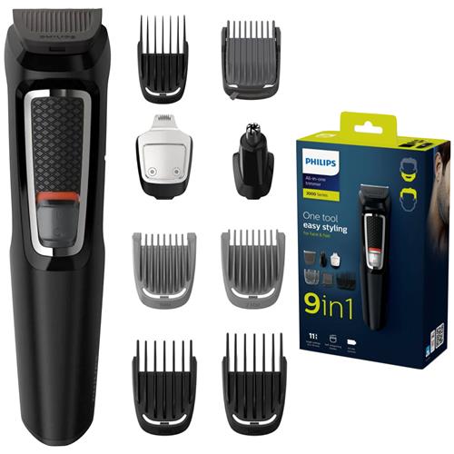 Philips MG3740/15 Recortadora para Pelo y Cara 9 Accesorios