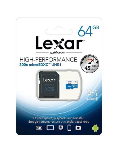 LEXAR MICRO SDHC 64GB 45MB/S UHS-I (LSDMI64GB1EU300A)