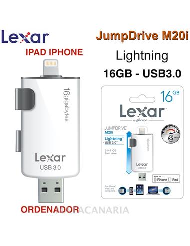 USB 16GB LEXAR M20I USB 3.0 + LIGHTNING