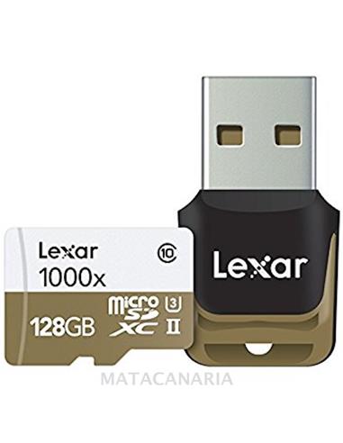 LEXAR MICRO SDXC CLASS10 UHS-I 128GB + LECTOR USB 3.0