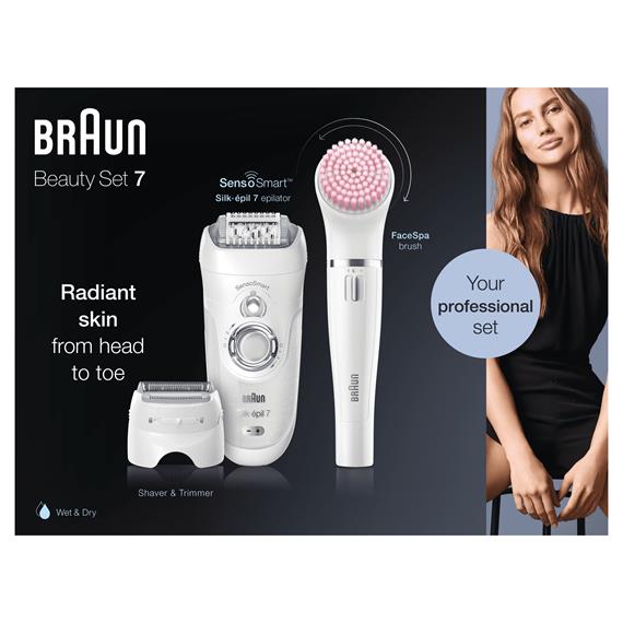 Braun SE 7-875 Depiladora Silk-épil Senso Smart Beauty Set