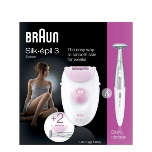 Braun Silk-Epil 3-321 Depiladora 20 Pinzas con Perfilador