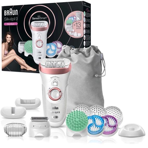 Braun Silk-épil 9 9/990 SkinSpa Depiladora Mujera incluye 13 Accesorios