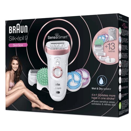 Braun Silk-épil 9 9/990 SkinSpa Depiladora Mujera incluye 13 Accesorios