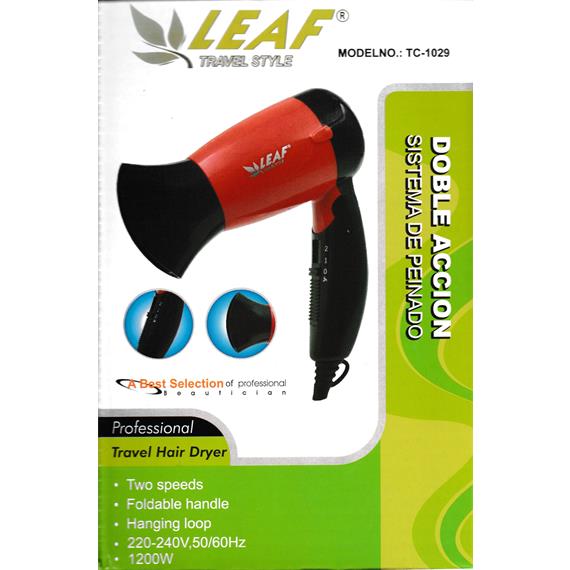 LEAF TC-1029 Secador de Viaje Plegable 1200W